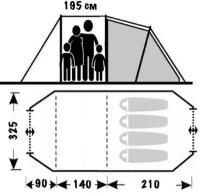 Кемпинговая палатка Camp House Evolution Crusoe Camp