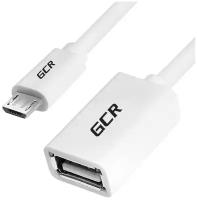 Переходник/адаптер GCR OTG USB - microUSB (GCR-MB5), 1.5 м, 1 шт., белый