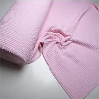 Вафельное полотно oops_tkani для полотенец, покрывал, халатов, 1м х 2,3м, плотность 300гр/мкв, цвет розовая