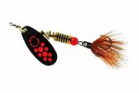 Блесна вращающаяся Mepps BLACK FURY MOUCHE, 1, Black/Orange, комплект из 1 штука