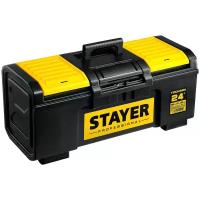 Ящик с органайзером STAYER Professional 38167-24, 59x27x25.5 см, 24', черный/желтый