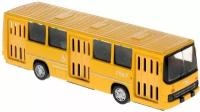 Машина металлическая городской автобус 17 см со звуком и светом Цвет Жёлтый технопарк IKABUS-17SL-YE
