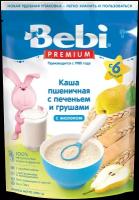 Каша Bebi молочная пшеничная с печеньем и грушами, с 6 месяцев