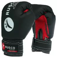 Перчатки боксерские Rusco sport детские, искусственная кожа, 4 Oz, черные (2947727)