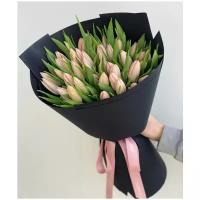 Букет Тюльпанов 51 шт, красивый букет цветов, шикарный, тюльпаны премиум букет