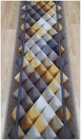 Ковровая дорожка на войлоке, Витебские ковры, с печатным рисунком, 2596, разноцветная, 0.6*2м