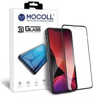 Защитное стекло MOCOLL полноразмерное 3D MIX для iPhone 11 / XR Черное (Серия Pearl)