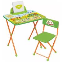 Комплект стол и стул зеленый
