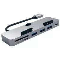 USB-концентратор Satechi Aluminum Type-C Clamp Hub Pro, разъемов: 4