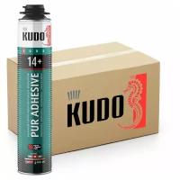 KUDO PUR ADHESIVE PROFF 14+ Клей-пена монтажный для теплоизоляции 12шт