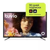 32” Телевизор Tuvio HD-ready DLED на платформе YaOS, STV-32DHBK2R, черный