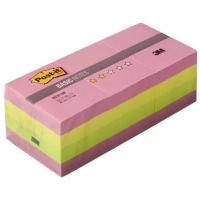 Стикеры Post-it Basic 653R-BN,38х51,неон.радуга., набор 12 бл. по 10