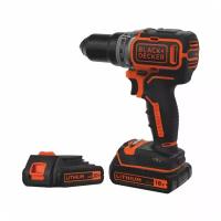 Аккумуляторная дрель-шуруповерт BLACK+DECKER BL186K1B2 Li-lon 2 А·ч 18 В х2, кейс