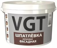 Шпатлевка VGT акриловая фасадная, белый, 18 кг