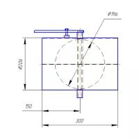 Дроссель-клапан D 200 мм с ручным управлением полипропилен