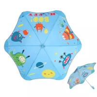 Зонт-трость YUM детский инопланетяне космос, механика, система «антиветер» голубой