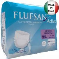 Flufsan Active Maxi Supernight / Флюфсан Актив Макси Супер Найт - впитывающие трусы для взрослых, M, 14 шт