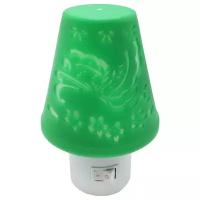 Ночник Camelion Светильник зеленый NL-194 светодиодный, 0.5 Вт, цвет арматуры: белый, цвет плафона: зеленый