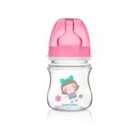 Бутылочка Canpol babies EasyStart 120 мл для кормления с широким горлышком антиколиковая, розовая, 0+