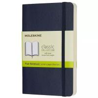 Блокнот Moleskine CLASSIC SOFT Pocket 90x140мм 192стр. нелинованный мягкая обложка синий сапфир