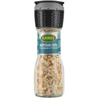 KAMIS Соль морская с чесноком и травами, 60 г, ручная мельница