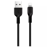 Черный усиленный USB-кабель Lightning Hoco X20 2.4A 1m