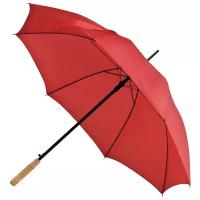 Зонт-трость molti, полуавтомат, купол 104 см., 8 спиц, деревянная ручка, красный