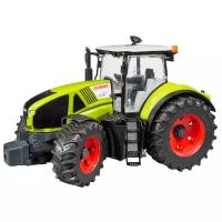 Трактор Bruder Claas Axion 950 c цепями и снегоочистителем 03-017 1:16, 48 см, салатовый