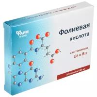 Фолиевая кислота с витаминами В12 и В6 таб., 50 шт