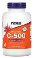 Таблетки NOW Chewable C-500, 100 шт