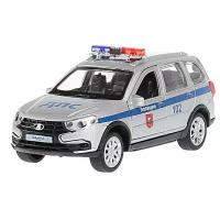 Полицейский автомобиль ТЕХНОПАРК Lada Granta Cross 2019 Полиция (GRANTACRS-12SLPOL-SR), 12 см, серебристый
