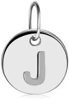 Подвеска LU Jewel Монетка с надписью, серебро, 925 проба, гравировка