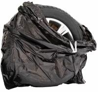 Чехлы для шин автомобиля Rexant размер колеса до R19 включительно с завязками, прочные 30 мкр / пакеты для шин черные / чехлы для колес автомобиля (5 чехлов в упаковке)