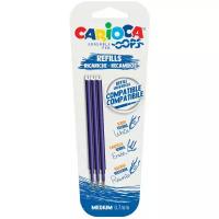 Стержень для гелевой ручки Carioca 43041 стираемый 0,7 мм синий 3