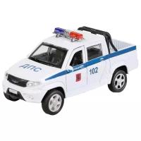 Полицейский автомобиль ТЕХНОПАРК Uaz Pickup Полиция (PICKUP-P-WH) 1:32, 12 см