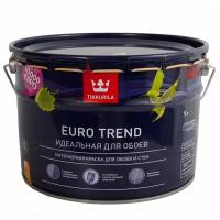 Краска акриловая Tikkurila Euro Trend влагостойкая моющаяся матовая бесцветный 9 л