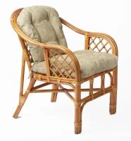 Кресло из натурального ротанга Маркос, цвет коньяк