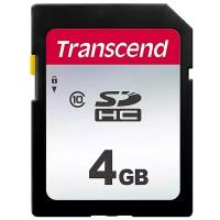 Карта памяти Transcend SDHC 4 ГБ Class 10, V10, A1, UHS-I U1, R/W 20/10 МБ/с, 1 шт., бежевый