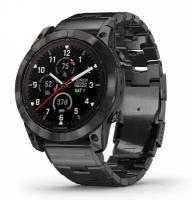 Garmin Fenix 7X Pro Sapphire Solar Edition Титановый угольно-серый корпус с DLC-покрытием и титановым браслетом (010-02778-30)