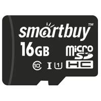 micro SDHC карта памяти Smartbuy 16GB Сlass 10 UHS-I (с адаптером SD)