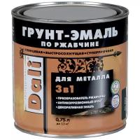 Эмаль алкидная (А) DALI по ржавчине 3-в-1 для металла Черный (Ral 9005) 0.75 л