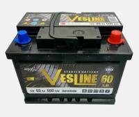 Аккумулятор автомобильный Vesline 60 Ач 480 A о. п. низкий SMF L2B 242х175х175