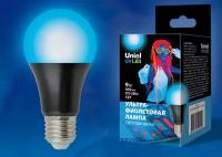 Лампа декоративная светодиодная шар A60 9W UL-00005855 LED-A60-9W/UVAD/E27/FR PLZ07BK ультрафиолетовая