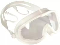 E33161-2 Очки полумаска для плавания взрослая (силикон) (белый)
