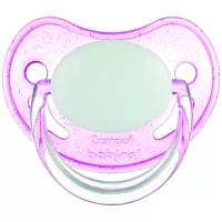 Canpol Babies пустышка анатомическая латексная, 0-6 Basic, цвет: розовый