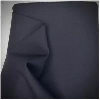 Ткань костюмная bibliotex однотонная черного цвета. Шерсть 100%. Италия. 0,5 м (ширина 155 см)