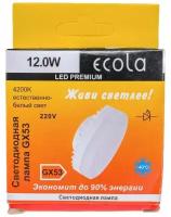 Светодиодная лампа Ecola GX53 LED Premium 12,0W Tablet 220V 4200K 10 шт