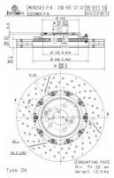 BREMBO 09.9313.33 Диск торм. MERCEDES C-CLASS купе C204 C 63 AMG 204.377 2012=>