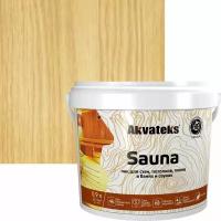 Лак для стен, потолков и полов в банях акрилатный Akvateks Sauna цвет прозрачный полуматовый 0.9 л