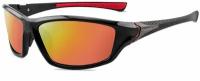 Поляризованные солнцезащитные очки Анти-УФ P21 для рыбалки, велоспорта и пр. - черные с красным